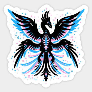 Trans Flag Phoenix Sticker